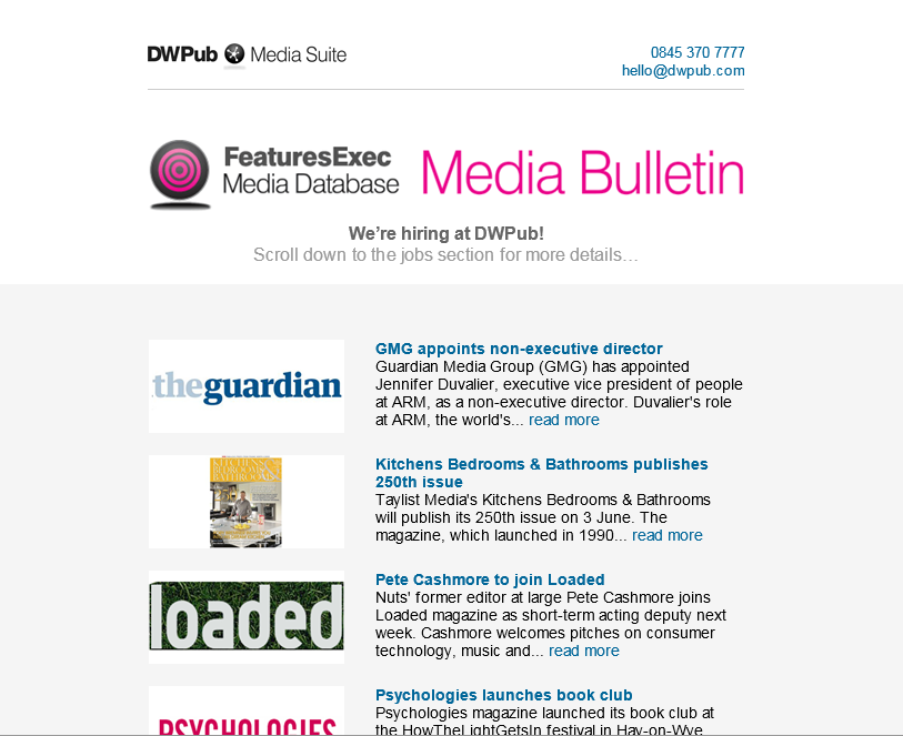 Media Bulletin, May 2014