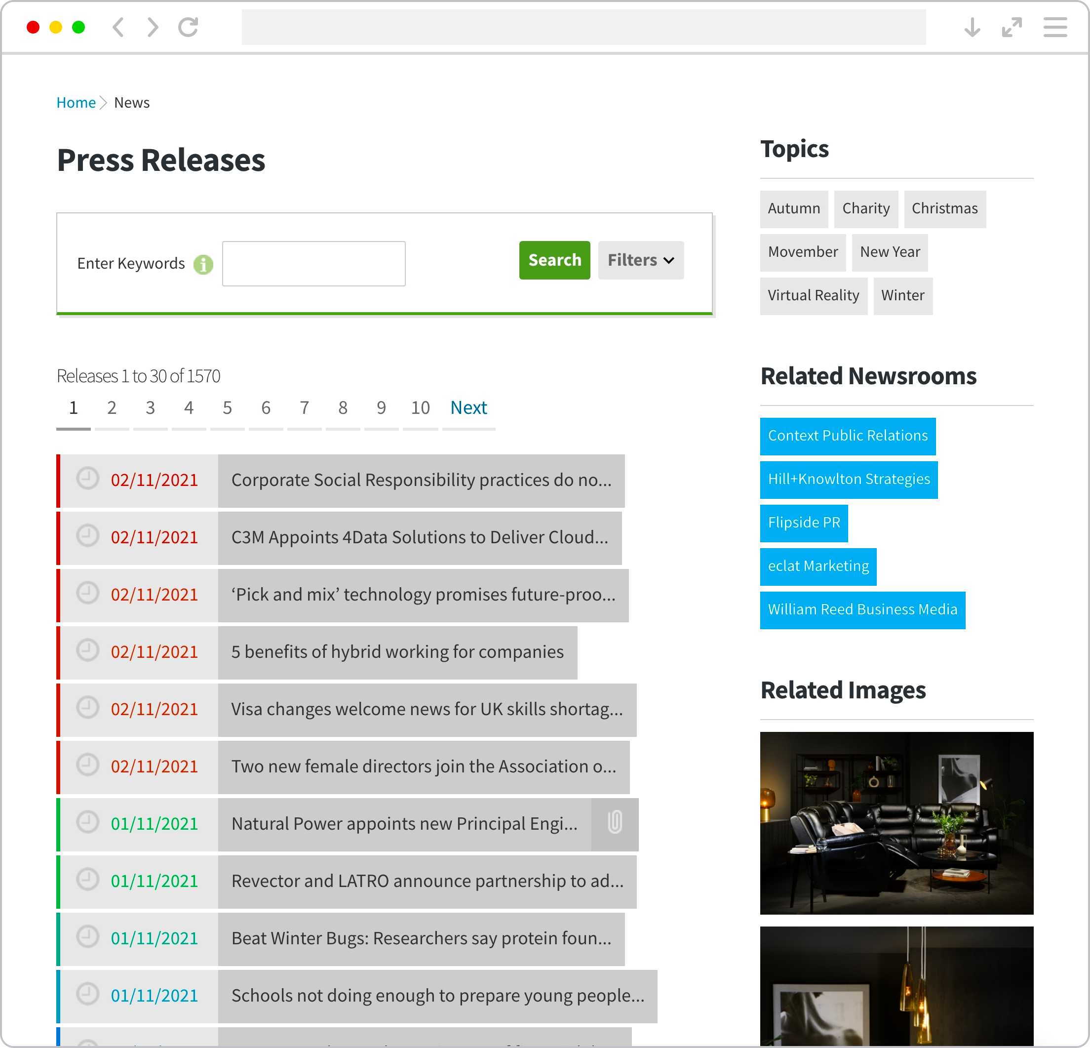 screenshot of journalist enquiry web form