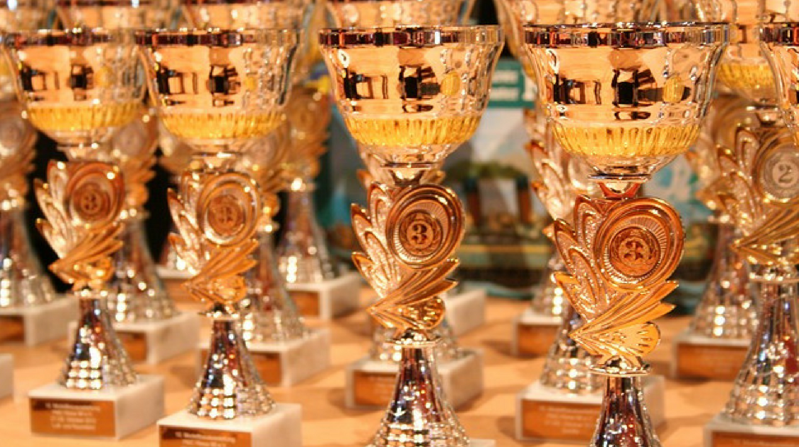 Award winners trophies