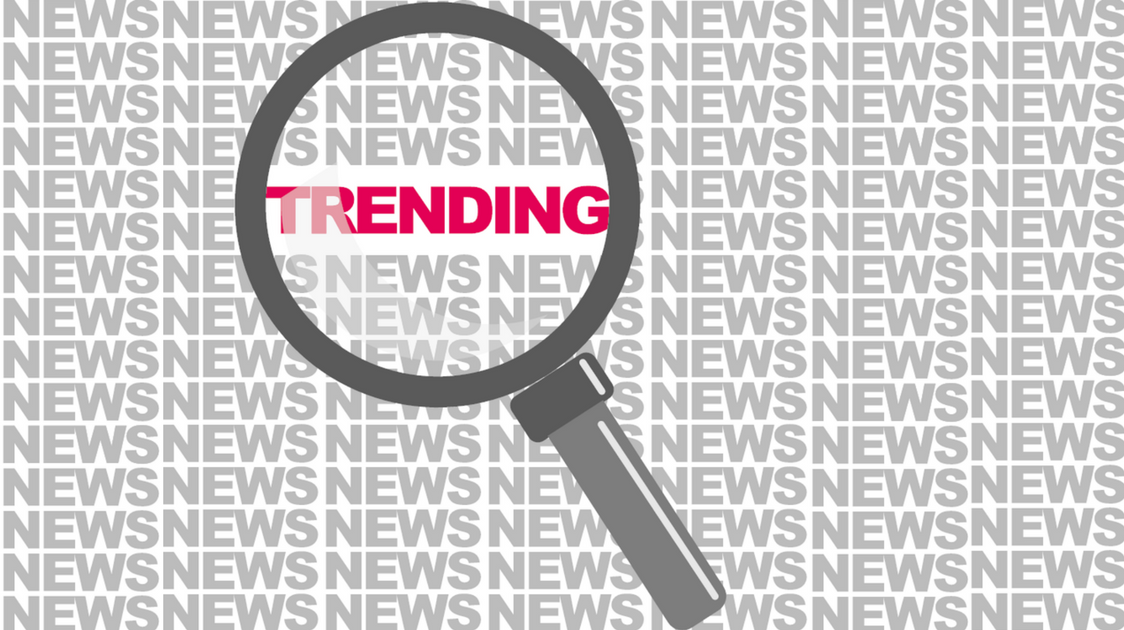 Trending news magnifying glass